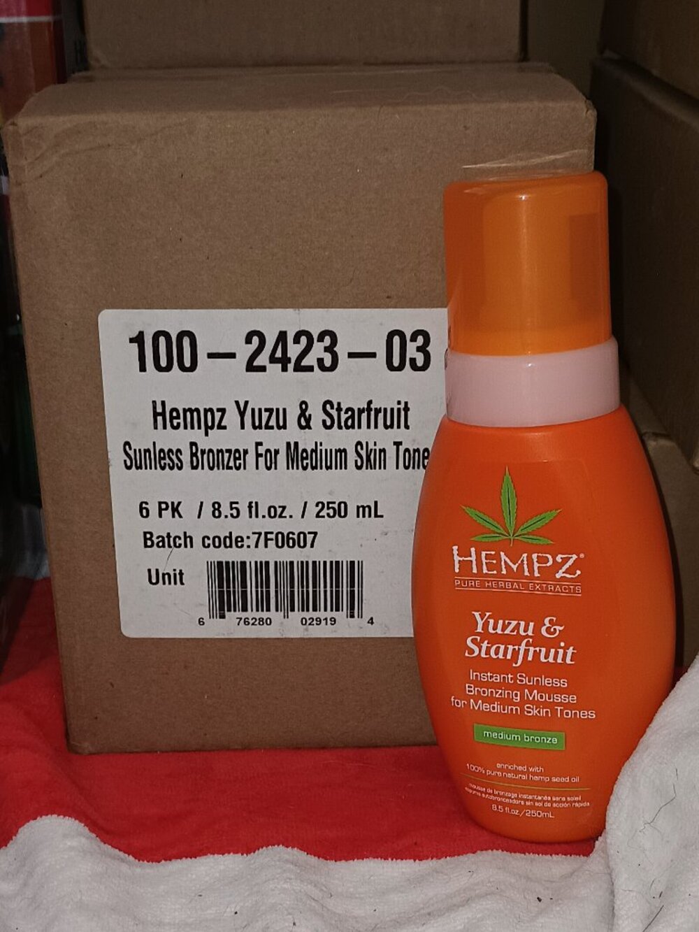 Hempz Yuzu & Starfruit Instant Sunless Bronzing Mousse Medium Skin 8.5 oz X 6